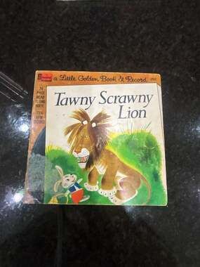 Vintage Disneyland Records Little Golden Book & Record Tawny Scrawny Lion #202